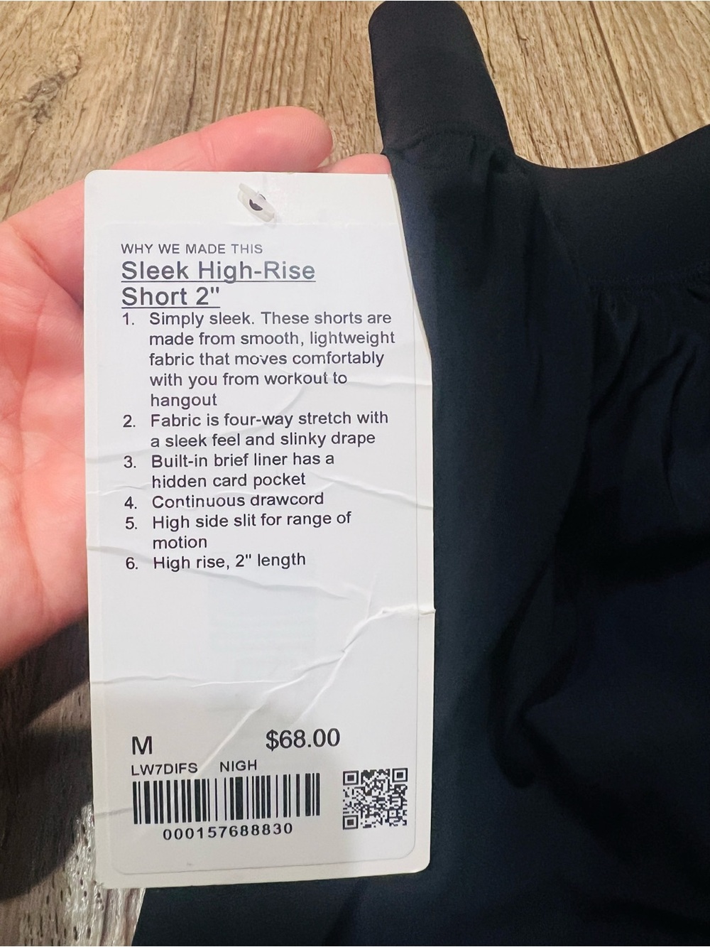 Lululemon sleek high rise short 2”